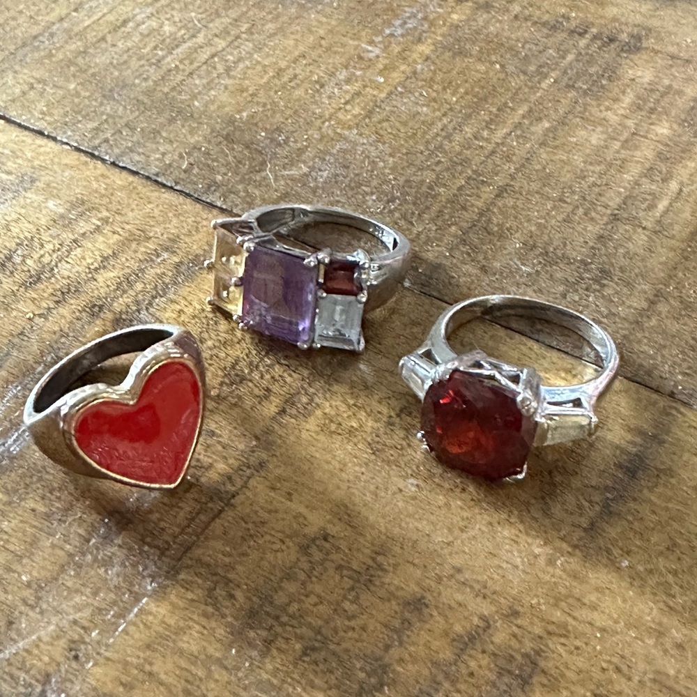 Statement rings cute modern crystal real silver gold rings